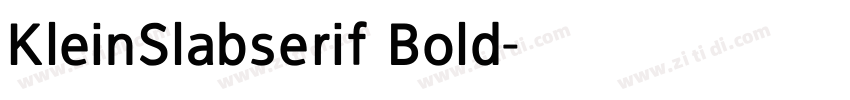 KleinSlabserif Bold字体转换